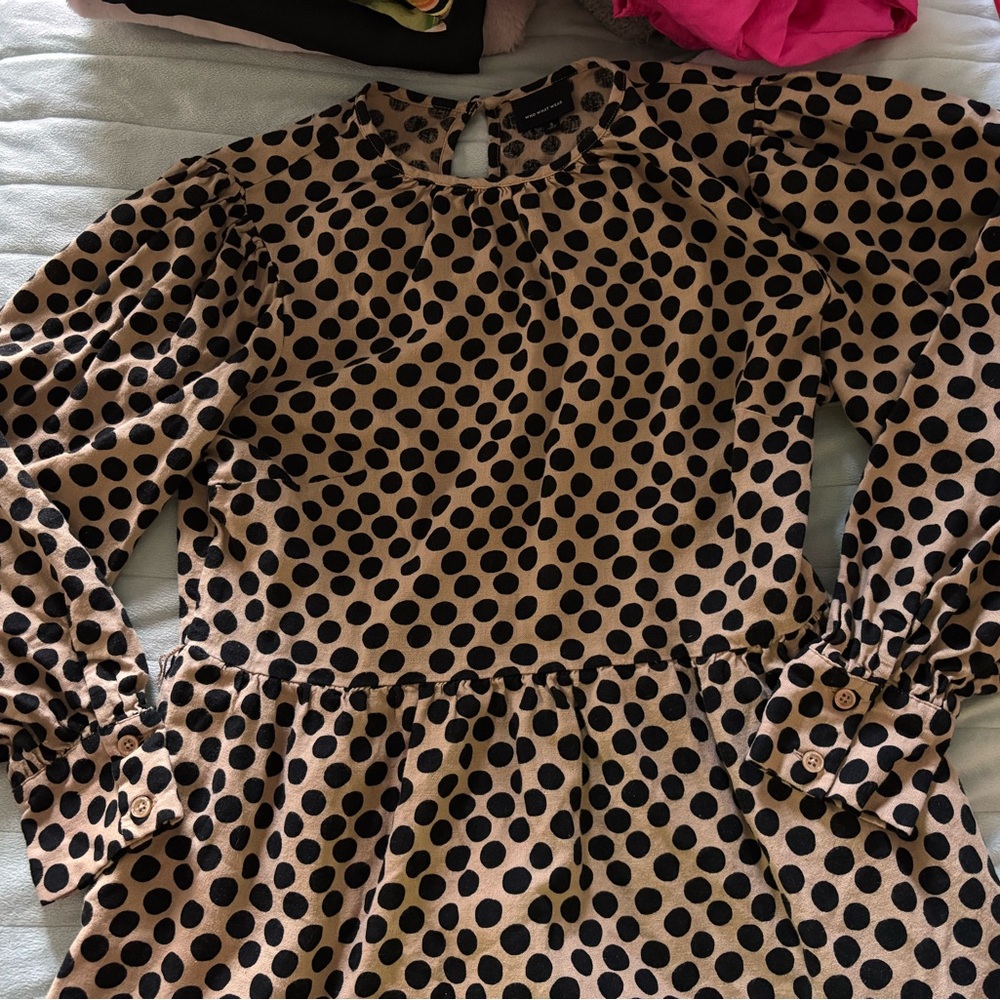 Who What Wear Black Polka Dot Dress